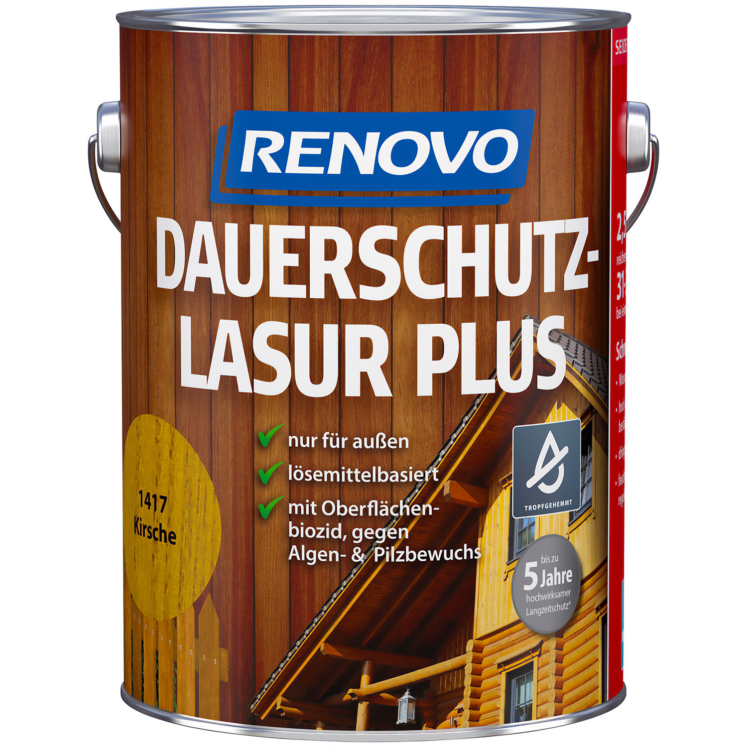 2,5L Renovo Dauerschutzlasur PLUS Nr.1417 Oregon Pine ehemals Kirsche