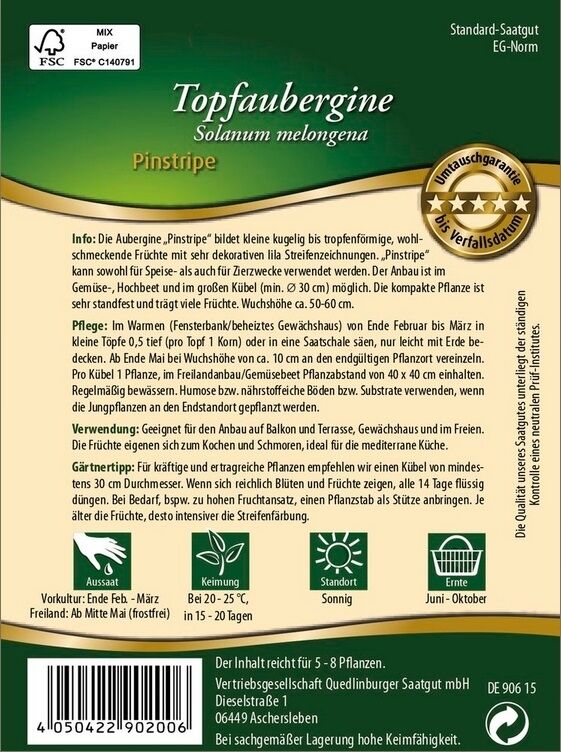 Topfaubergine Pinstripe