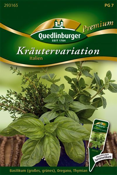 Kräutervariation Italien Basilikum, Oregano, Thymian
