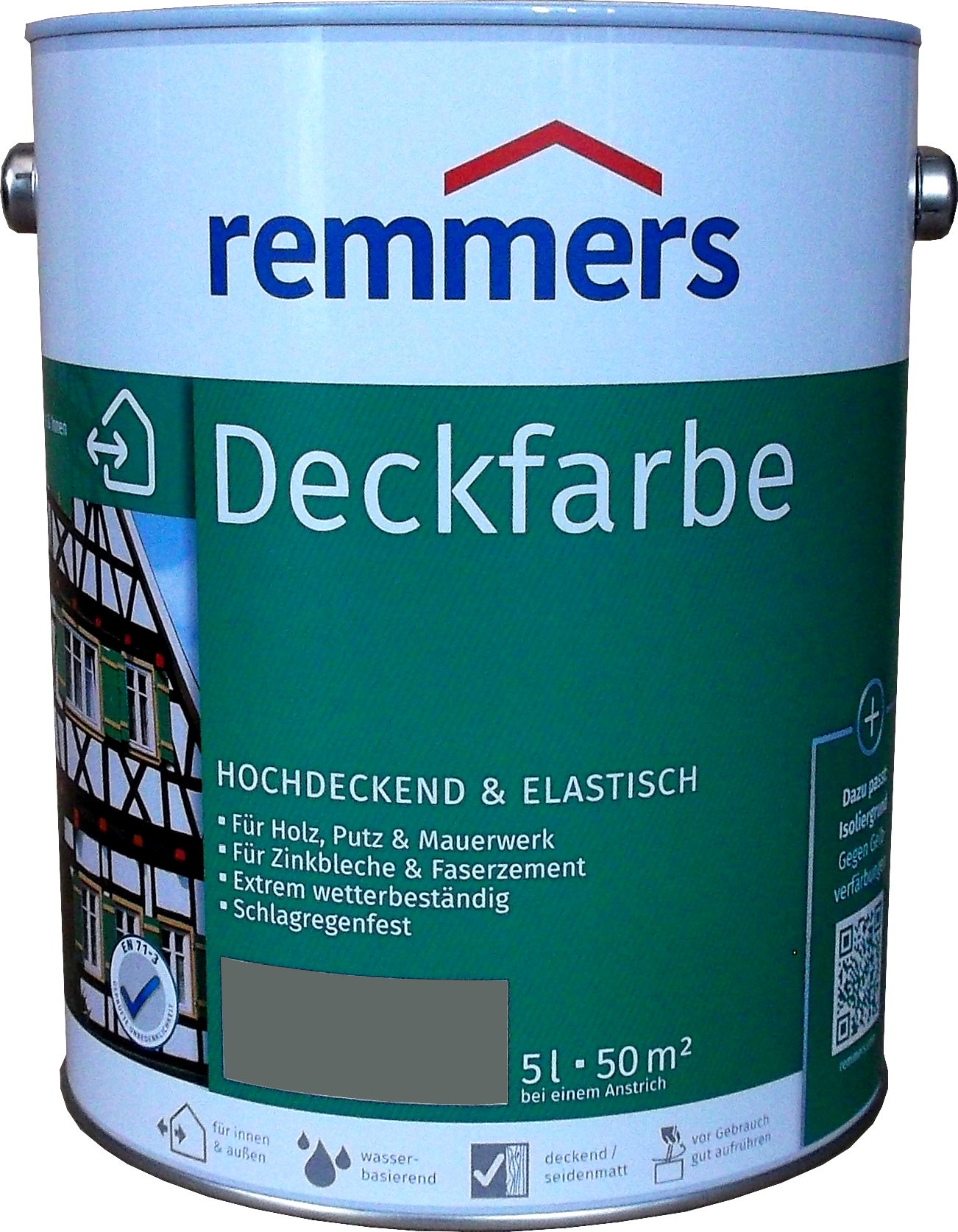 5L Remmers Deckfarbe Dunkelgrau