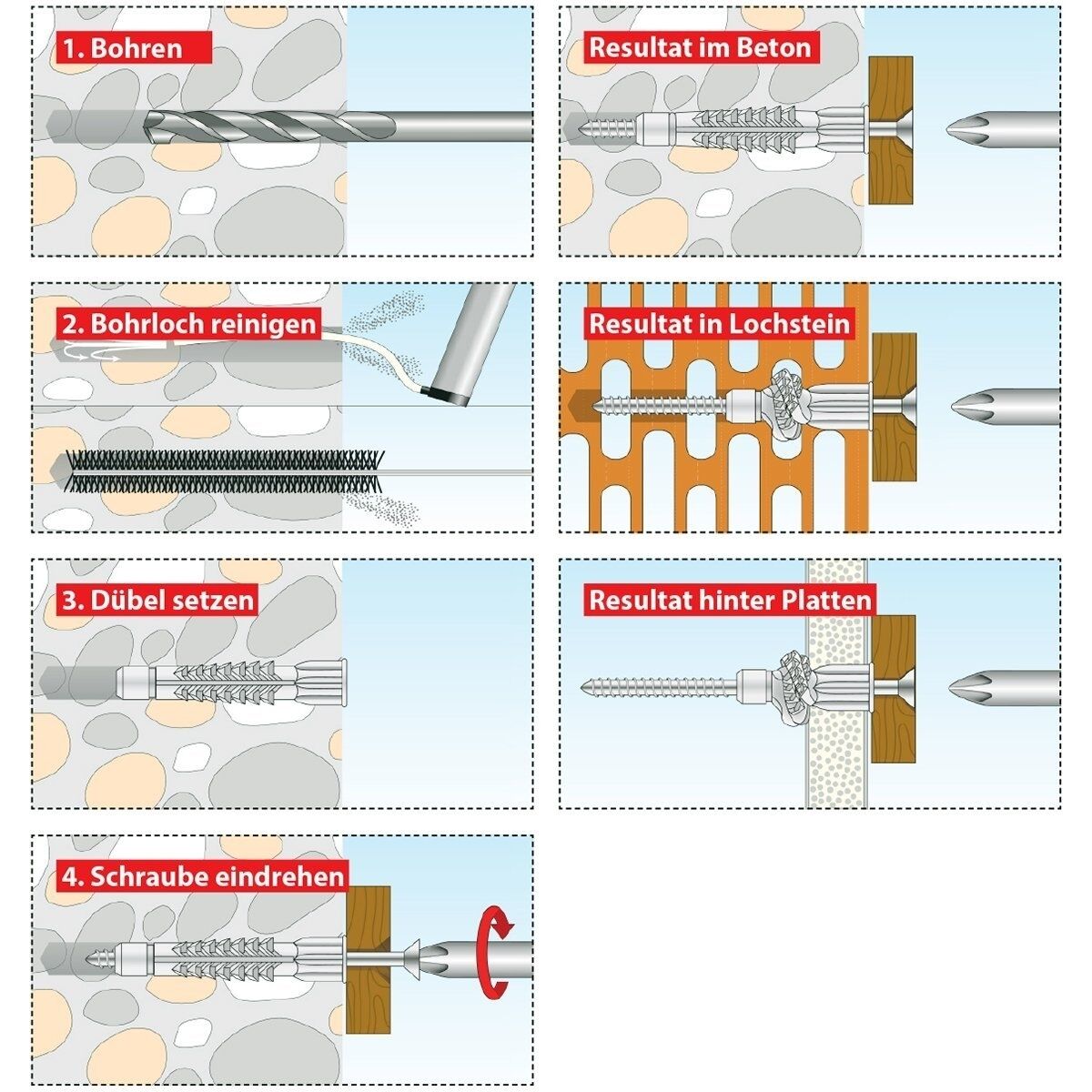 Allzweckdübel Deco 4 AS K 6/41 (100 Stück)