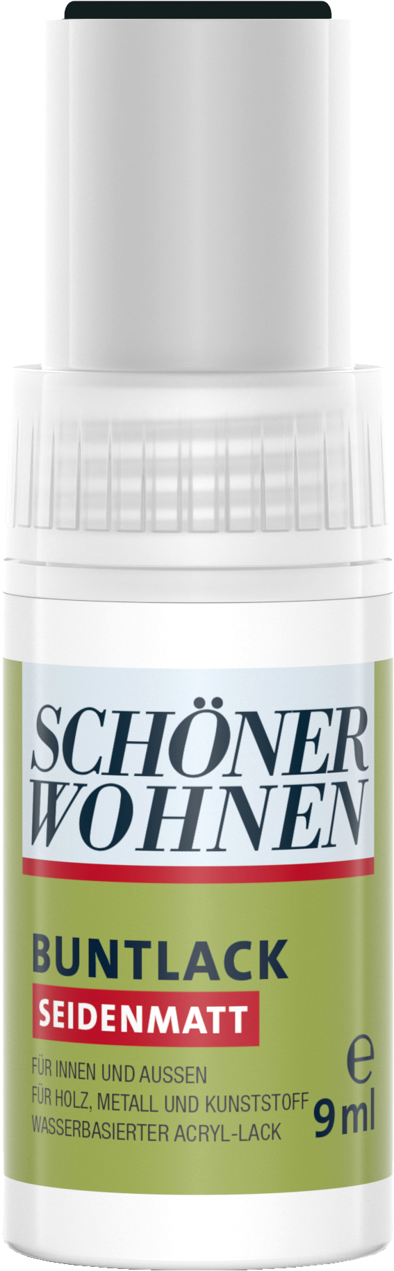 9ml Schöner Wohnen Home Lackstift seidenmatt, 9900 Schwarz