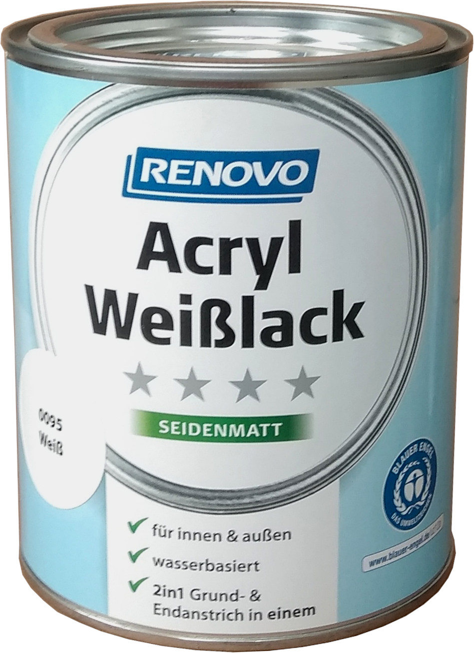 375ml Renovo 2in1 Acryl Weißlack seidenmatt