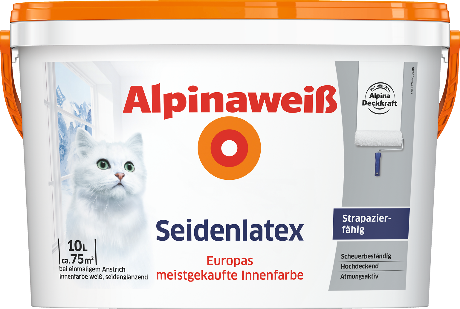 10L Alpina Seidenlatex Alpinaweiß Seidenglänzend