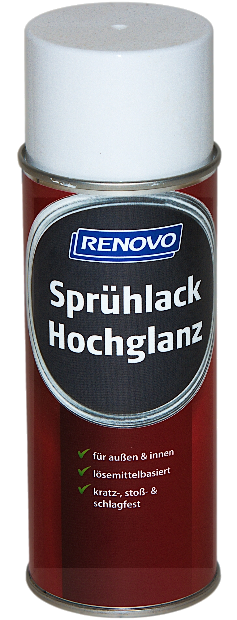 400ml Renovo Sprühlack hochglänzend Reinweiss RAL9010
