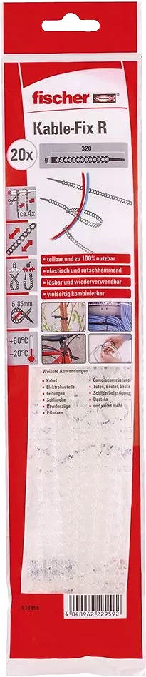 20 Stück FISCHER KableFix R transparent