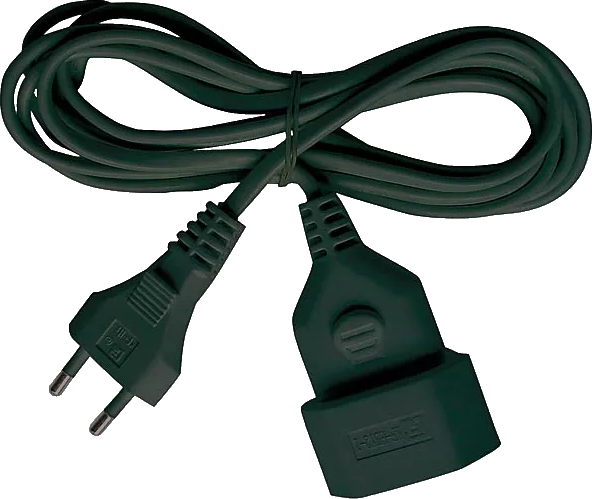 Verlängerungskabel 3m schwarz H03VVH2-F 2x0,75