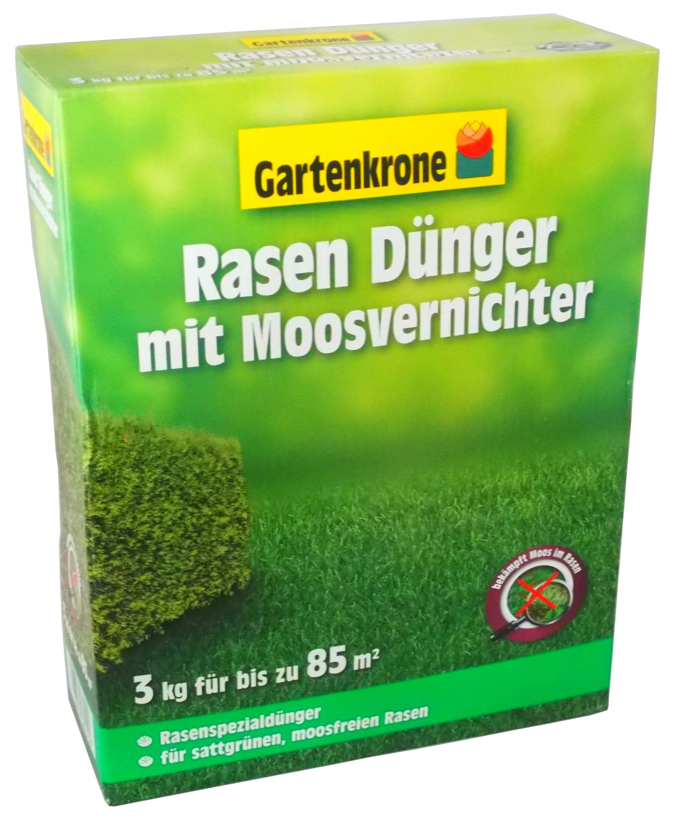 3kg Gartenkrone Rasendünger mit Moosvernichter