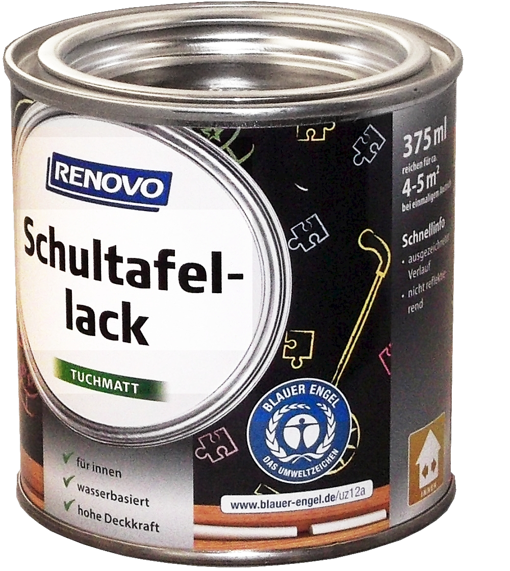 375ml Renovo Schultafellack schwarz wasserbasis