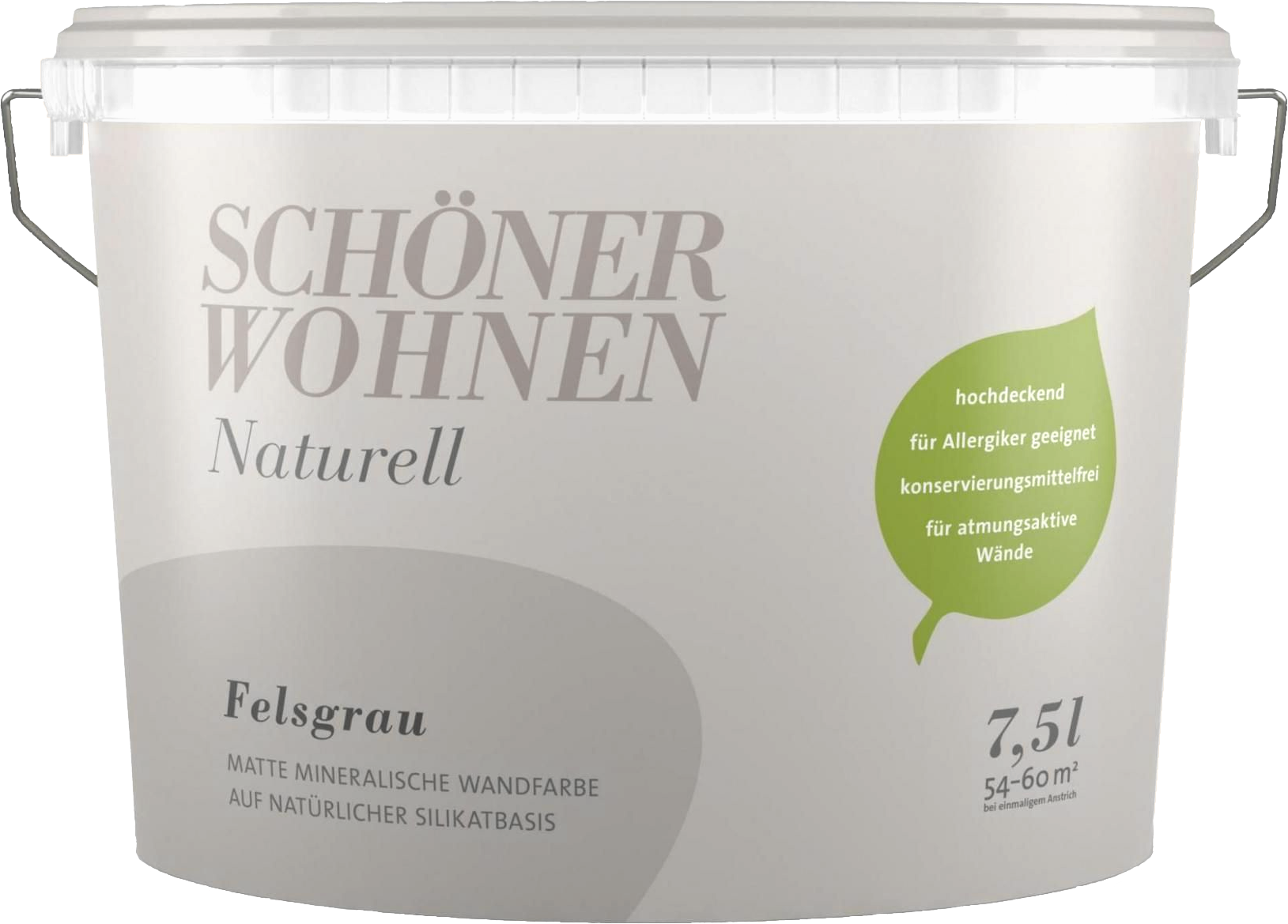 7,5L Schöner Wohnen Naturell Wandfarbe matt, Felsgrau