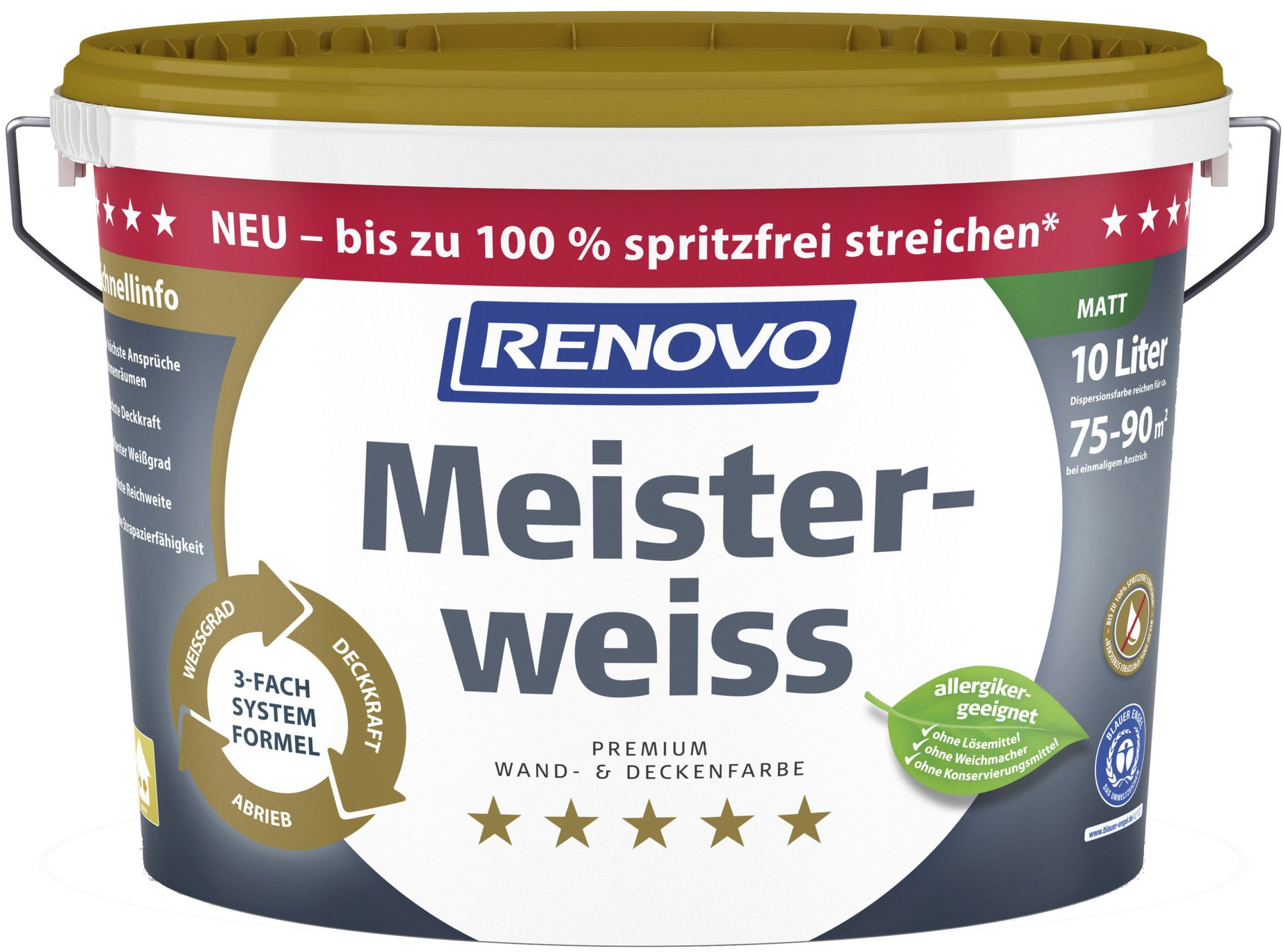 10 Liter Renovo Meisterweiss weiß