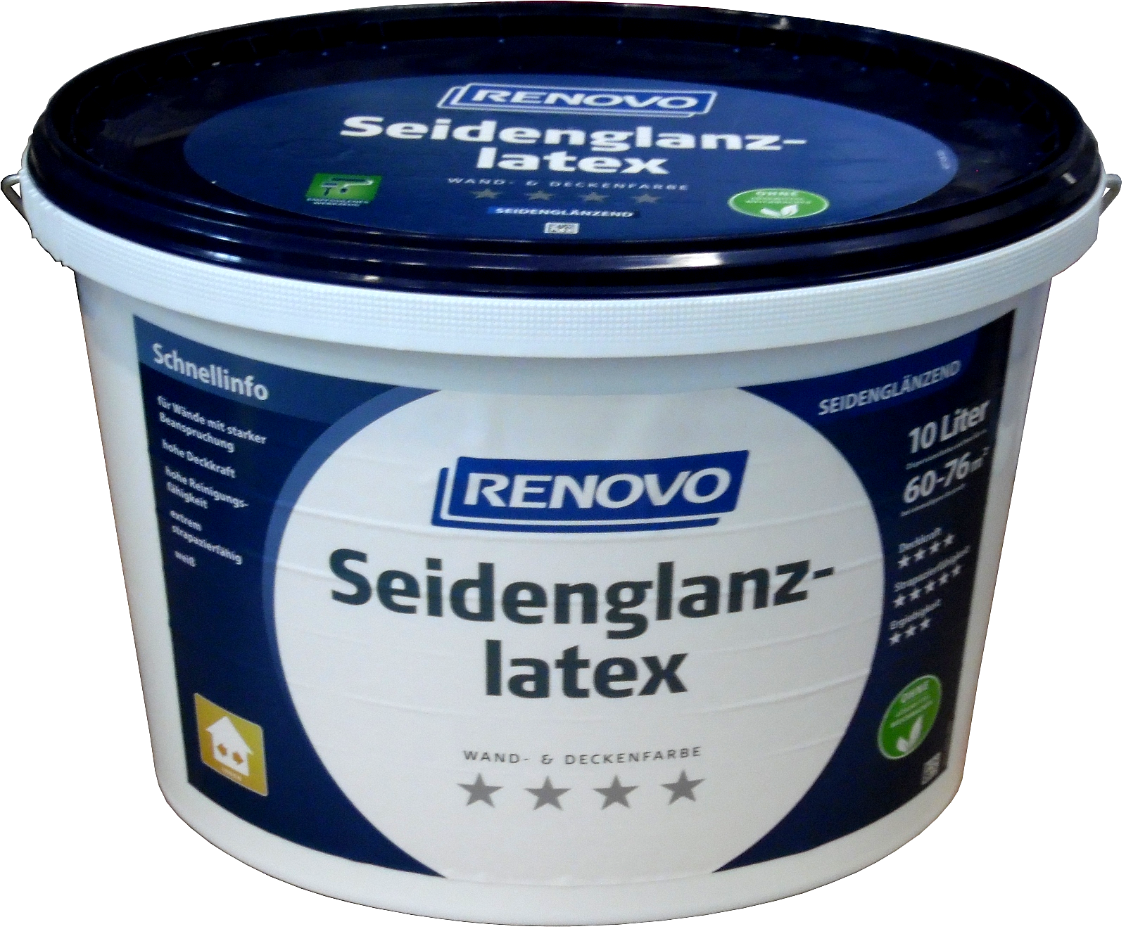 10L Renovo Seidenglanzlatex Weiß Seidenglänzend
