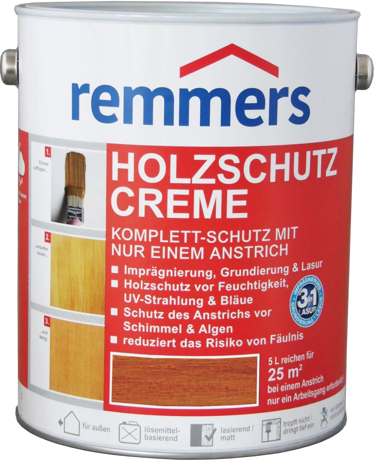 750ml Remmers Holzschutz Creme Mahagoni