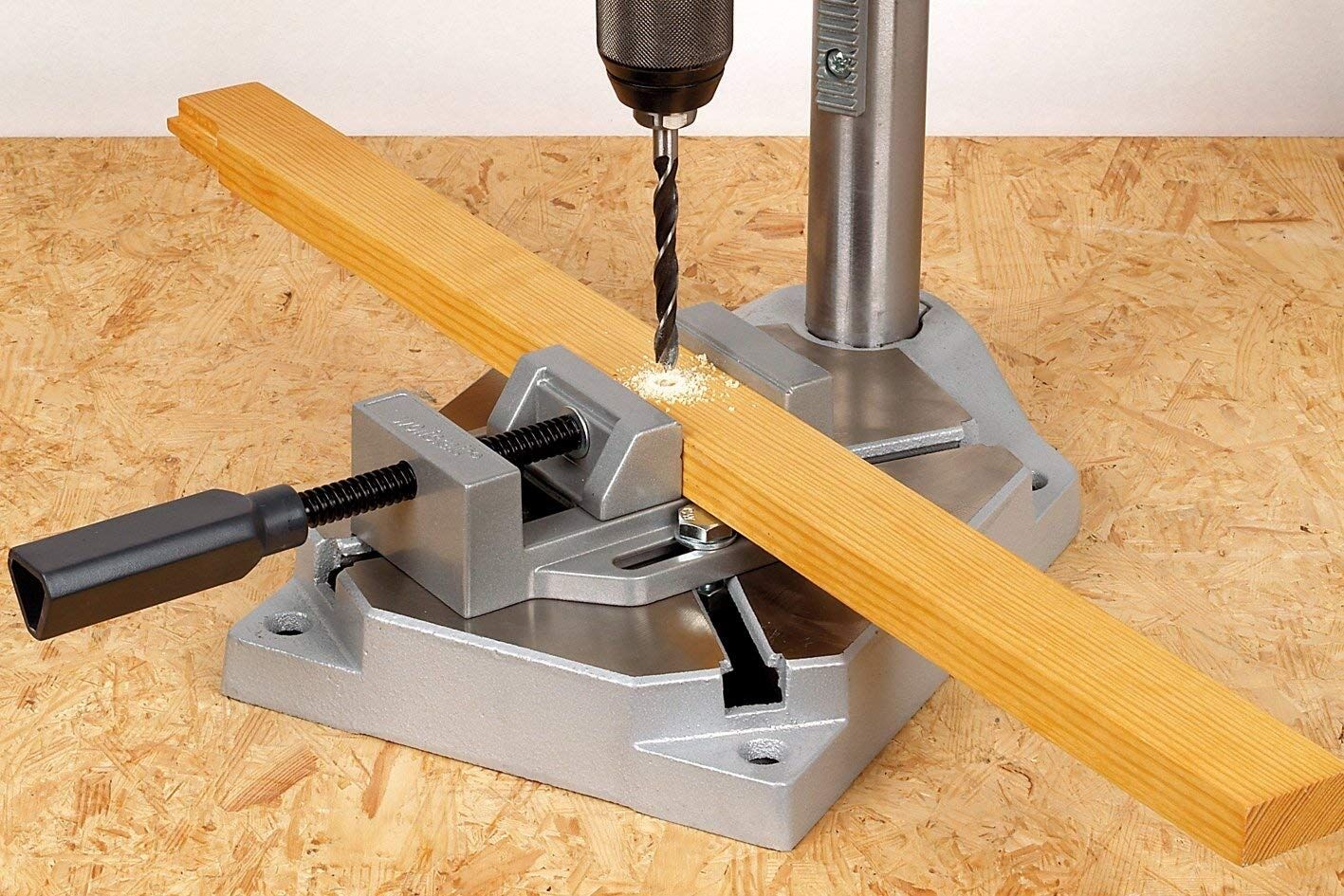 Wolfcraft 5027000 1 Bohrständer, Silber