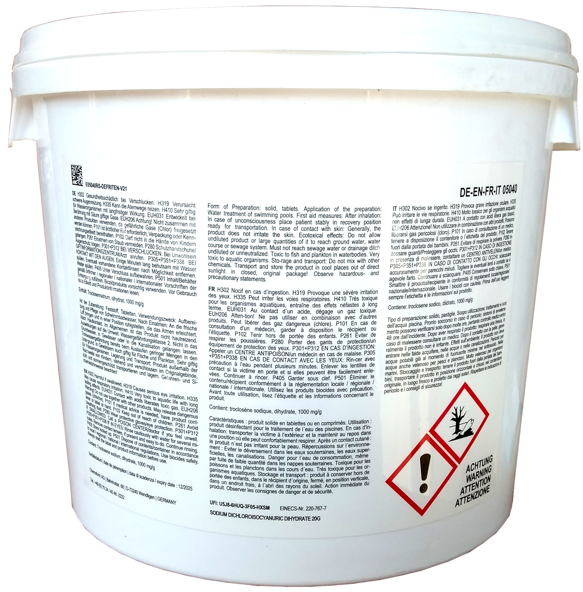 5kg Eimer Mini Chlortabletten SUMMER FUN