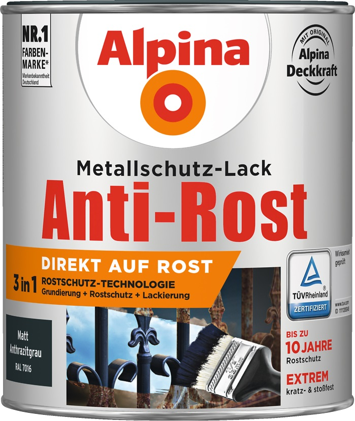 750ml ALPINA Anti-Rost matt anthrazitgrau 7016