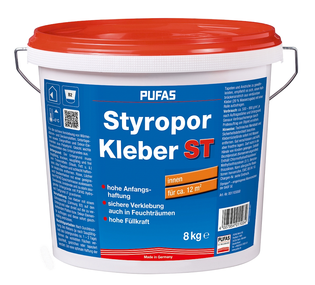 8kg PUFAS Styropor- und Renoviervlies-Kleber
