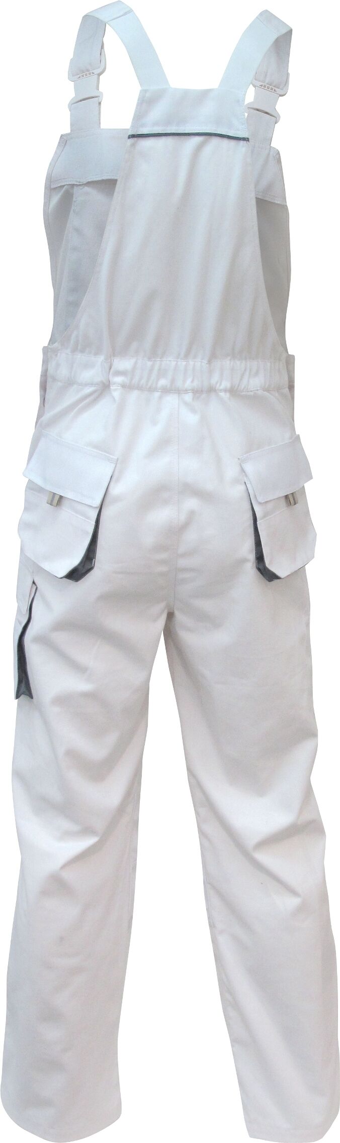 Triuso POWER Latzhose weiss/grau 270g Größe 48