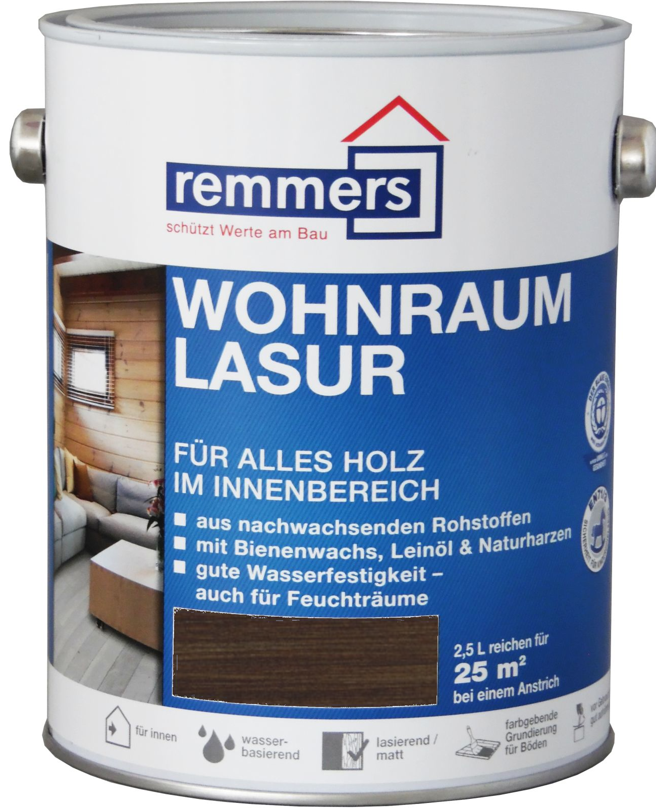 750ml Remmers Wohnraumlasur Mocca
