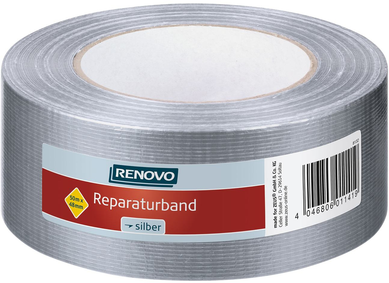 50m Renovo Reparaturklebeband Silber Panzertape