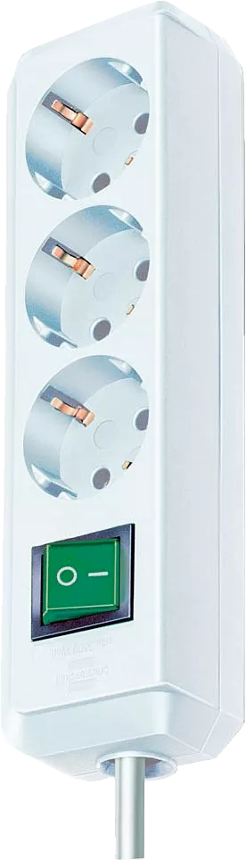 Steckdosenleiste m Schalter 3-fach weiß 3m H05VV-F