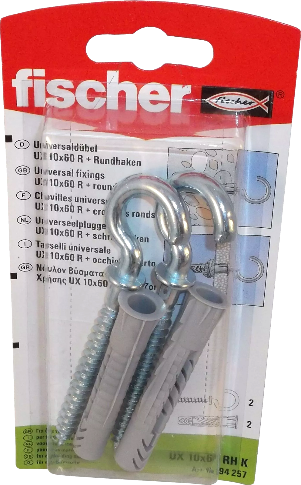 Fischer Universaldübel UX 10 x 60 RH K SB-Karte