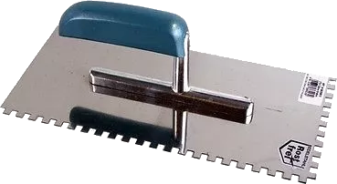 Glättkelle gezahnt 8x8mm, 28x13cm, Edelstahl rost