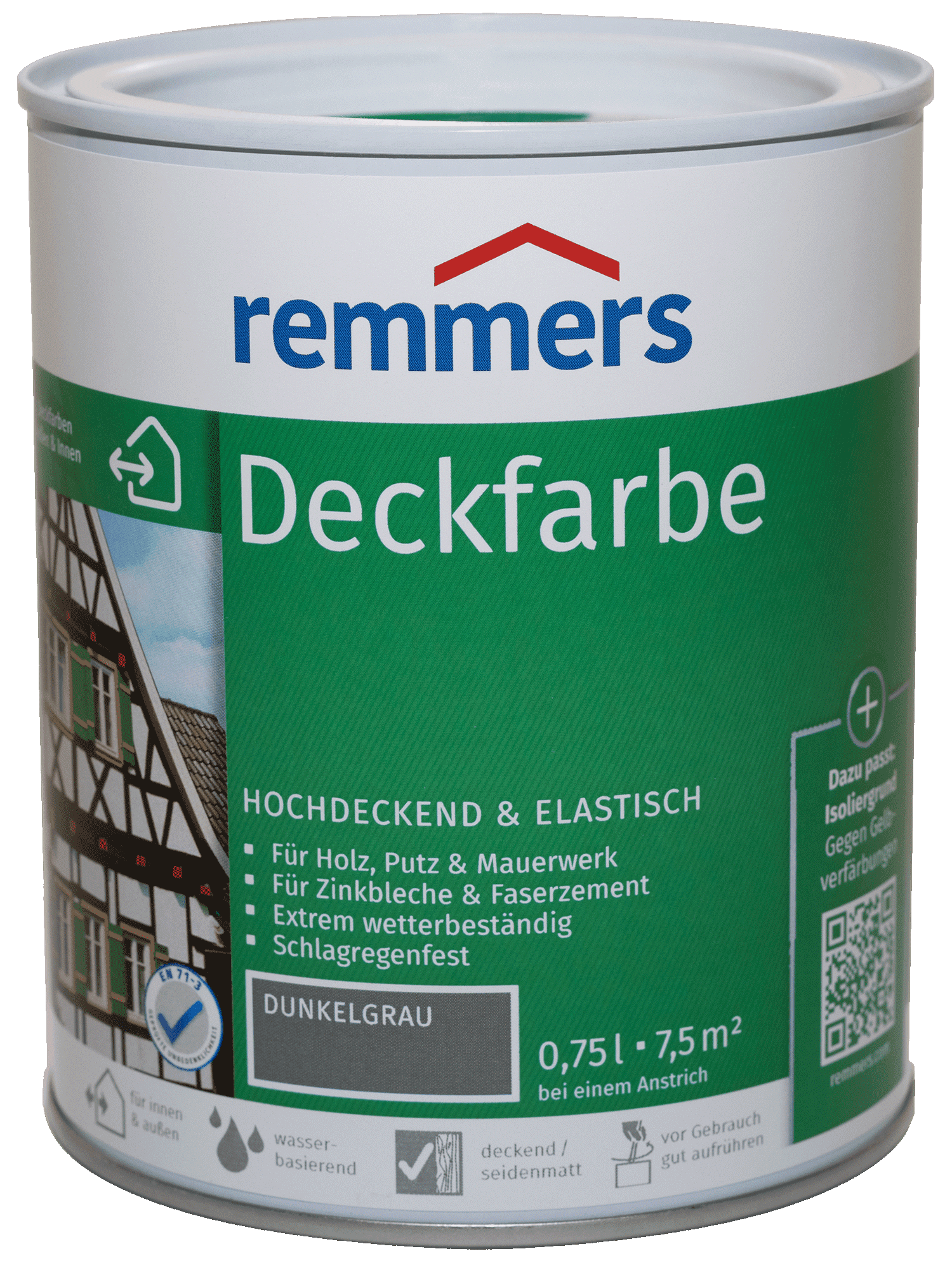 750m Remmers Deckfarbe Dunkelgrau Wetterschutz