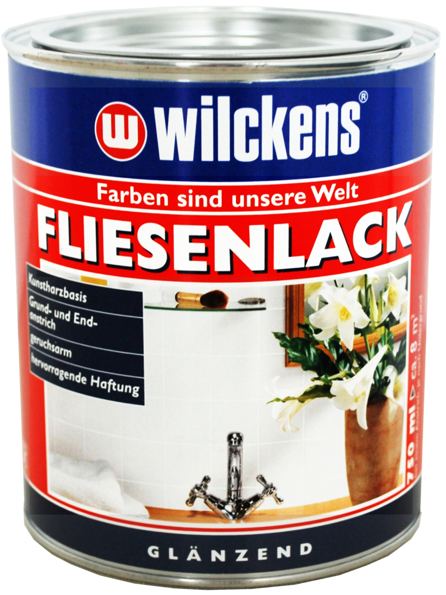 0,75L WILCKENS Fliesenlack CREMEweiß glänzend