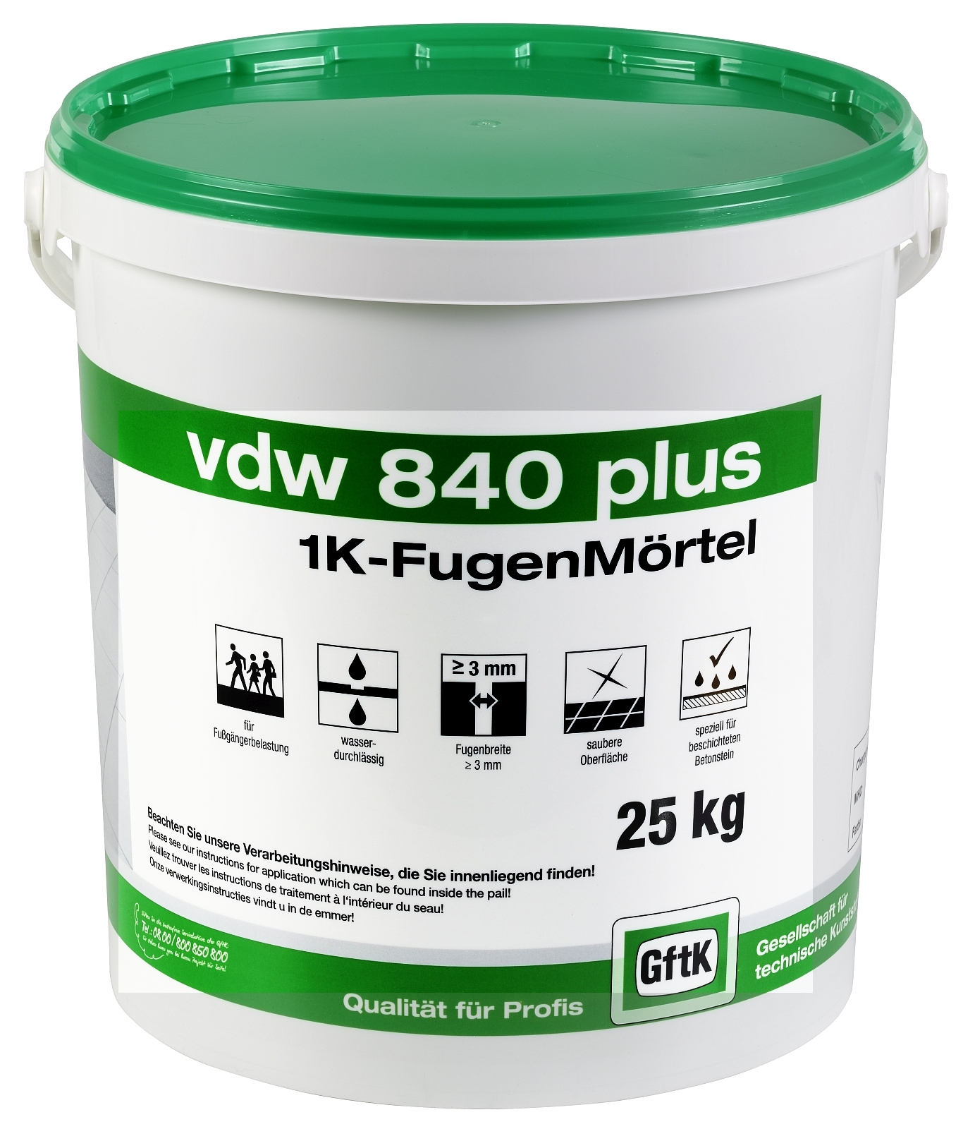 25Kg Pflasterfugenmörtel vdw 840 plus Basalt