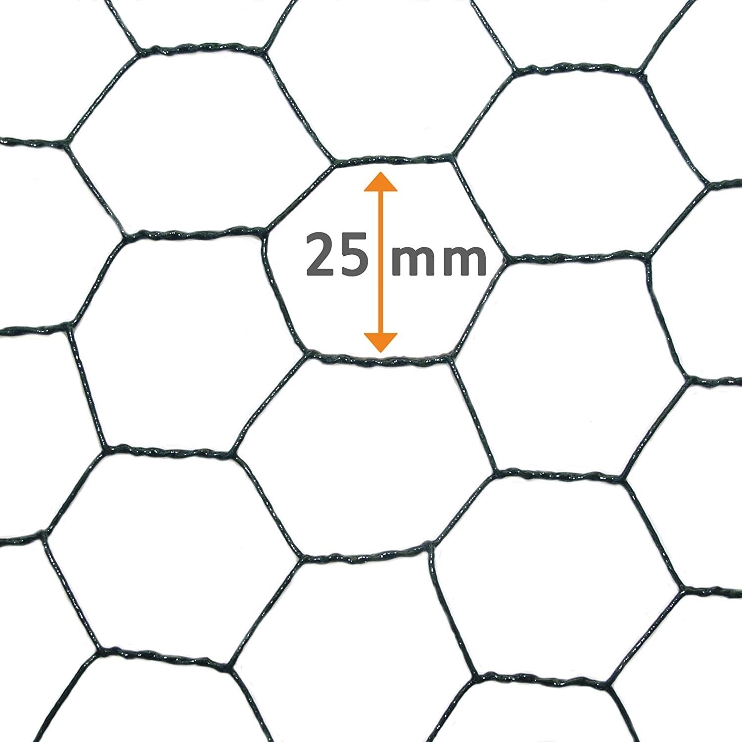 0,5x10m Windhager Sechseckgeflecht PVC grün 25x1mm