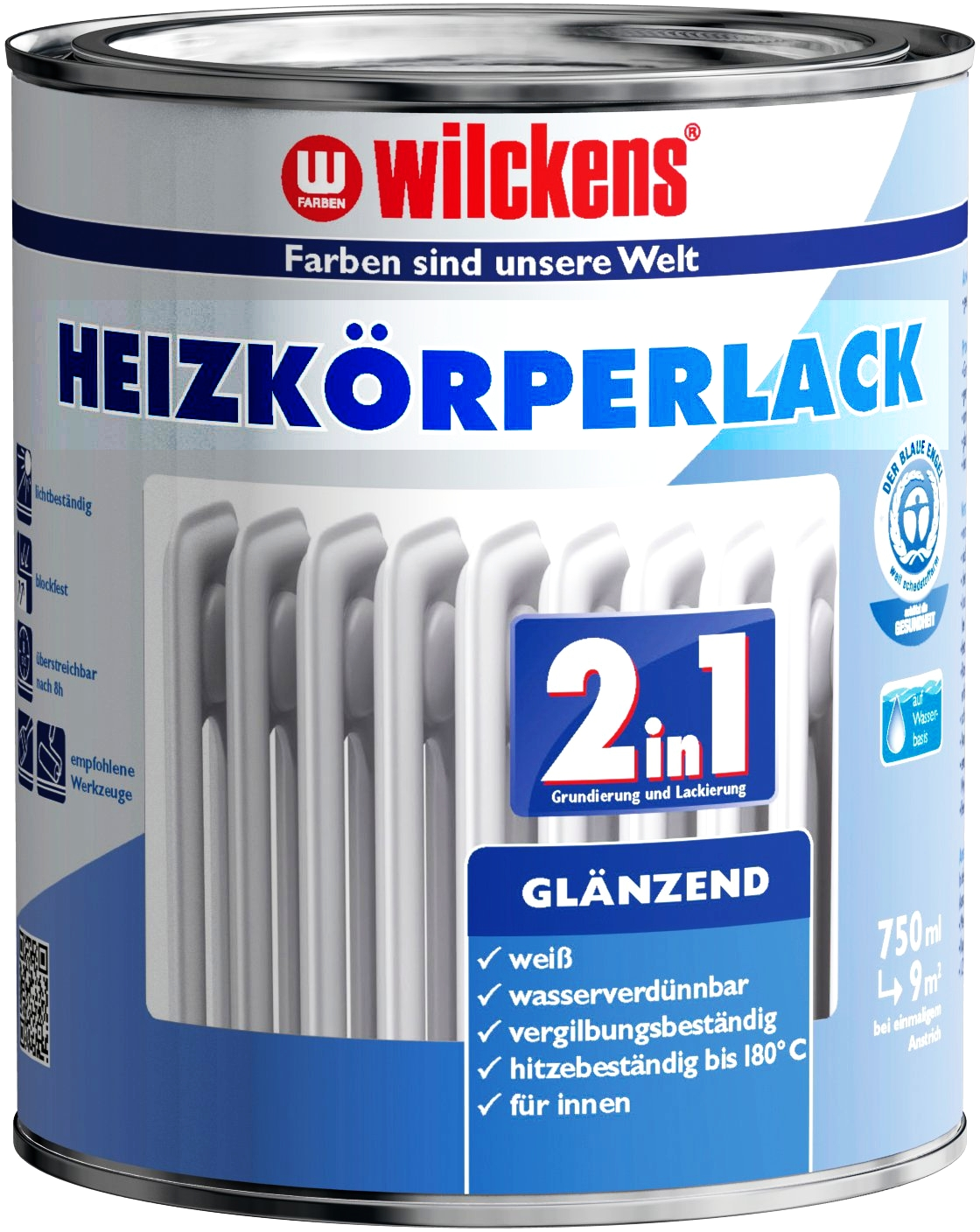 375ml WILCKENS 2in1 Heizkörperlack weiß glz
