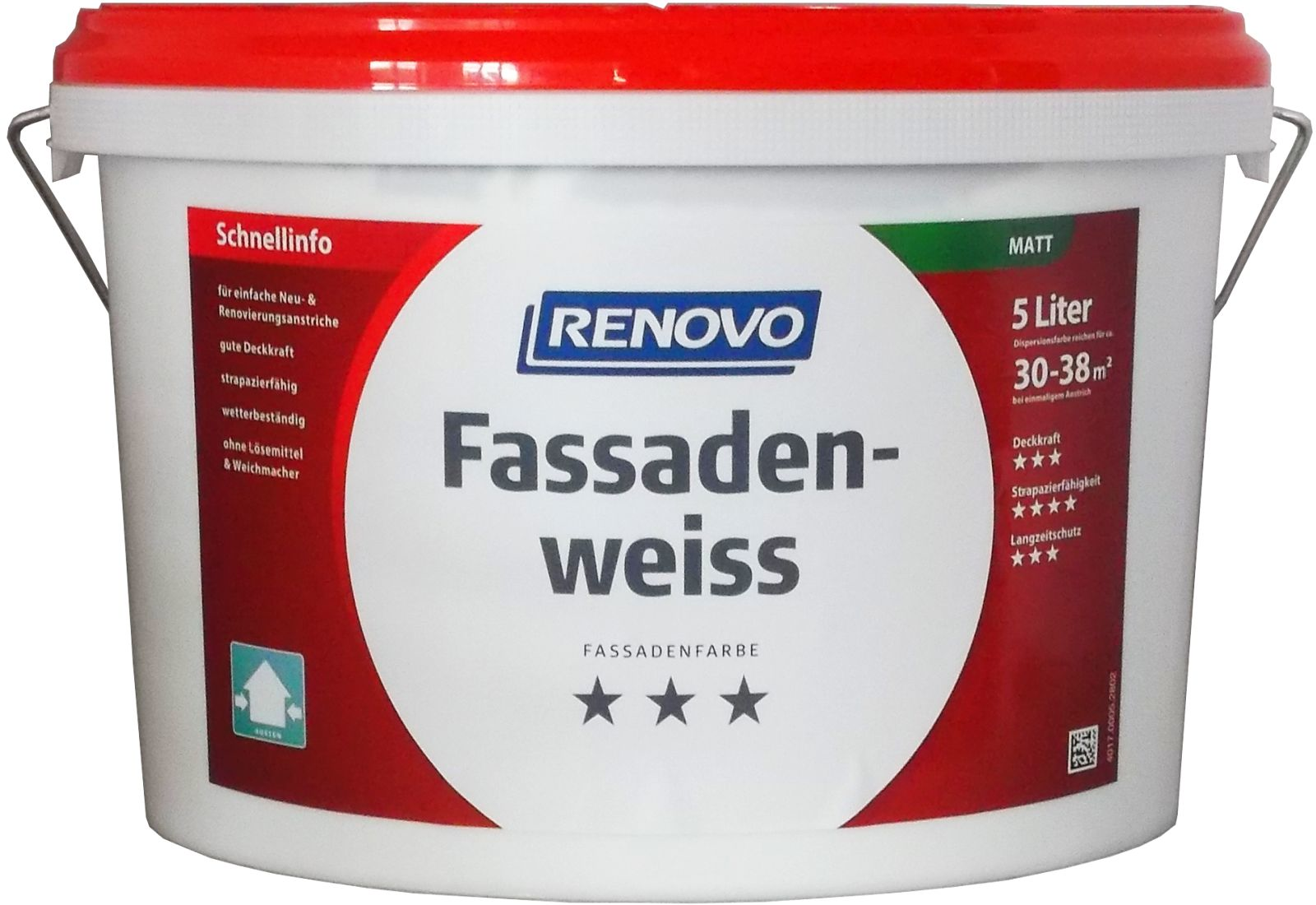 5L Renovo Fassadenweiss, wetterbeständig