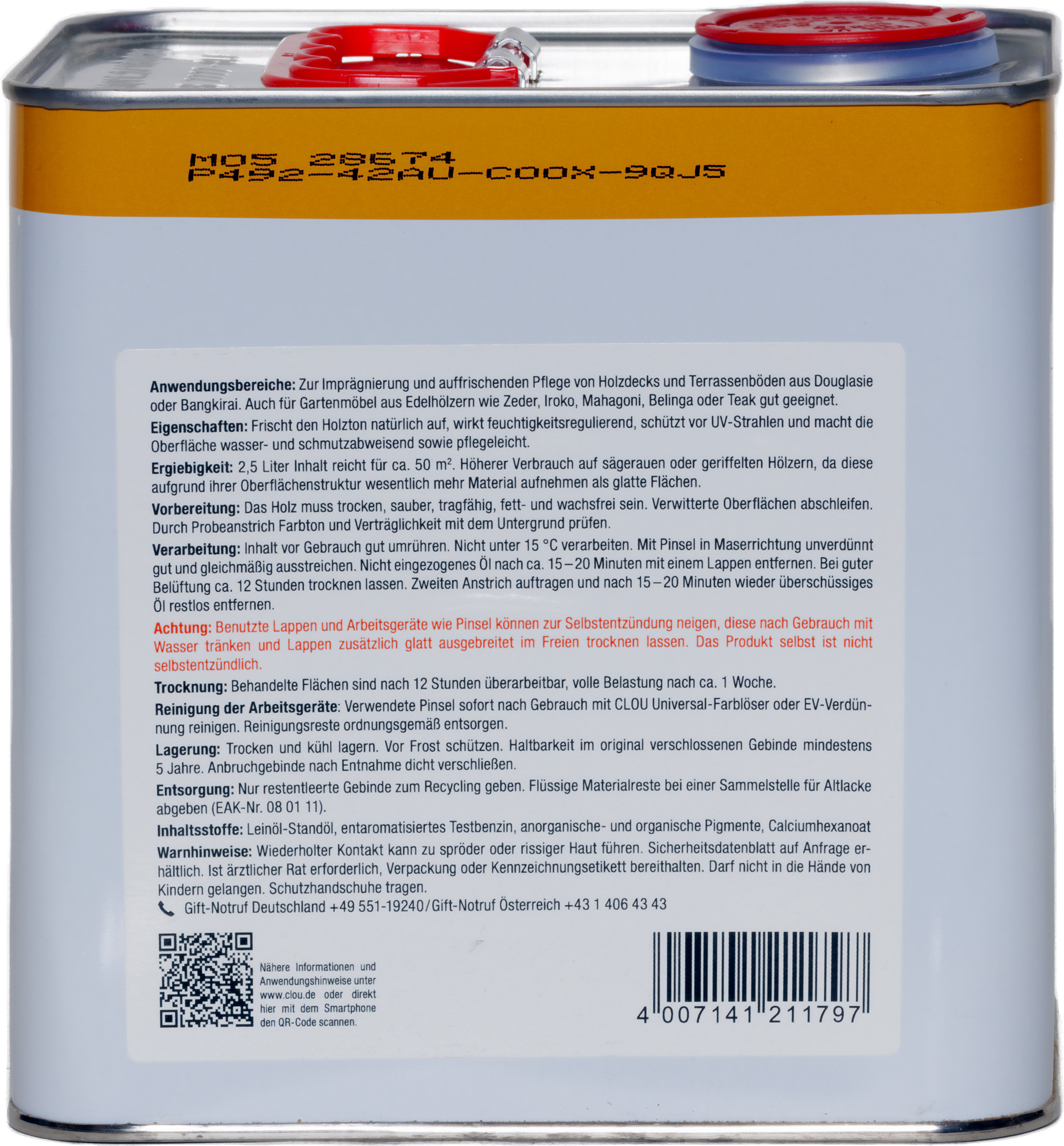 2,5L Clou Bangkirai- & Douglasien-Öl