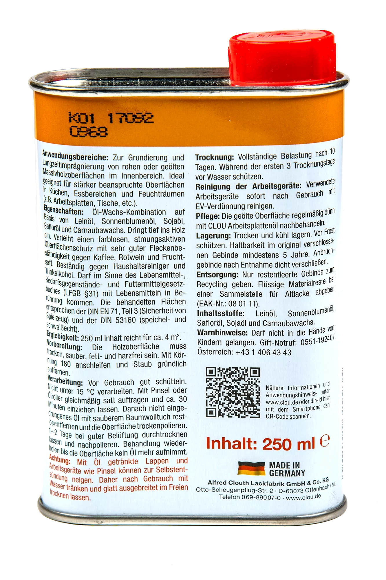 250ml Clou Arbeitsplatten-Öl