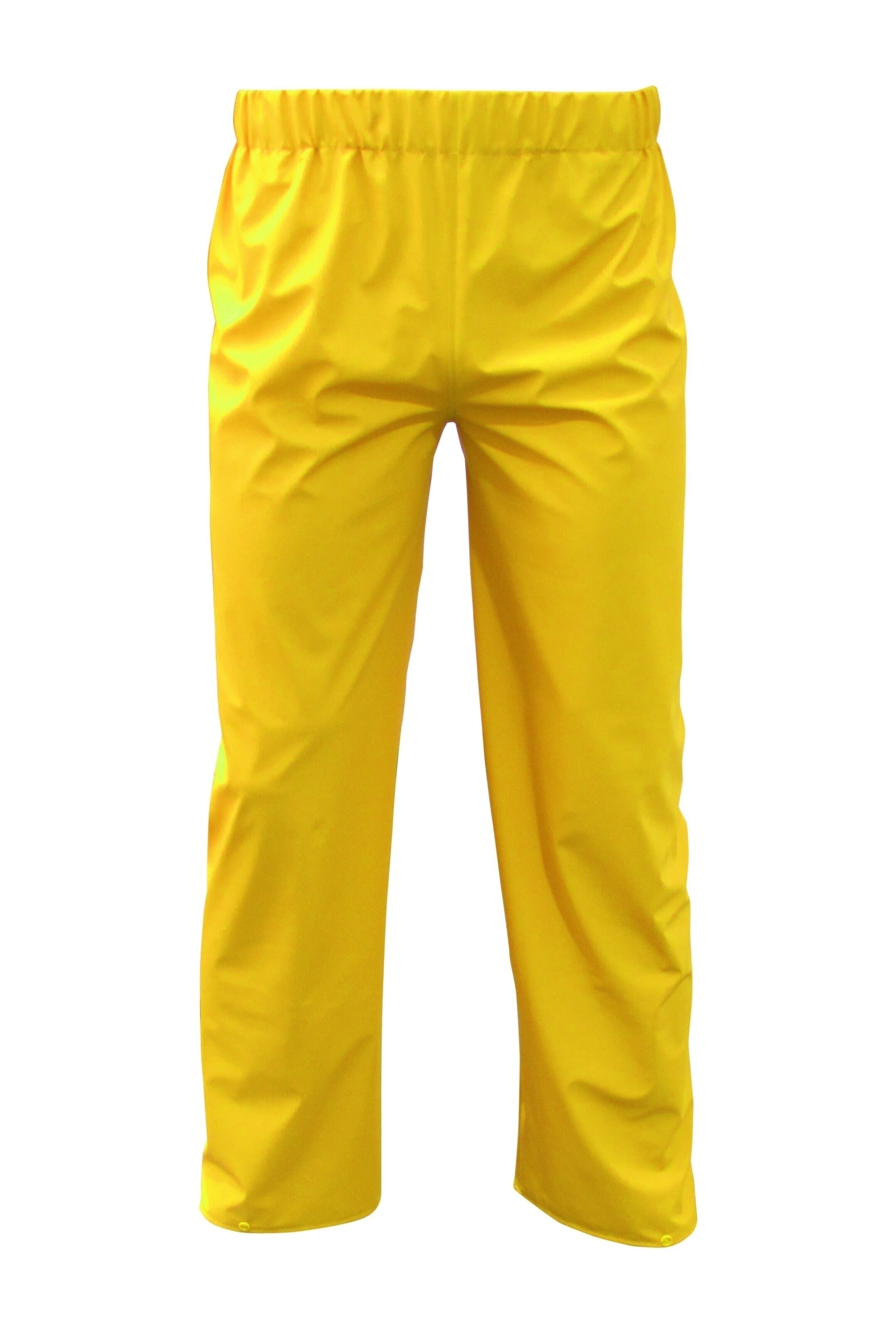 PU-Stretch-Regenbundhose gelb reißfest Gr. XXXL