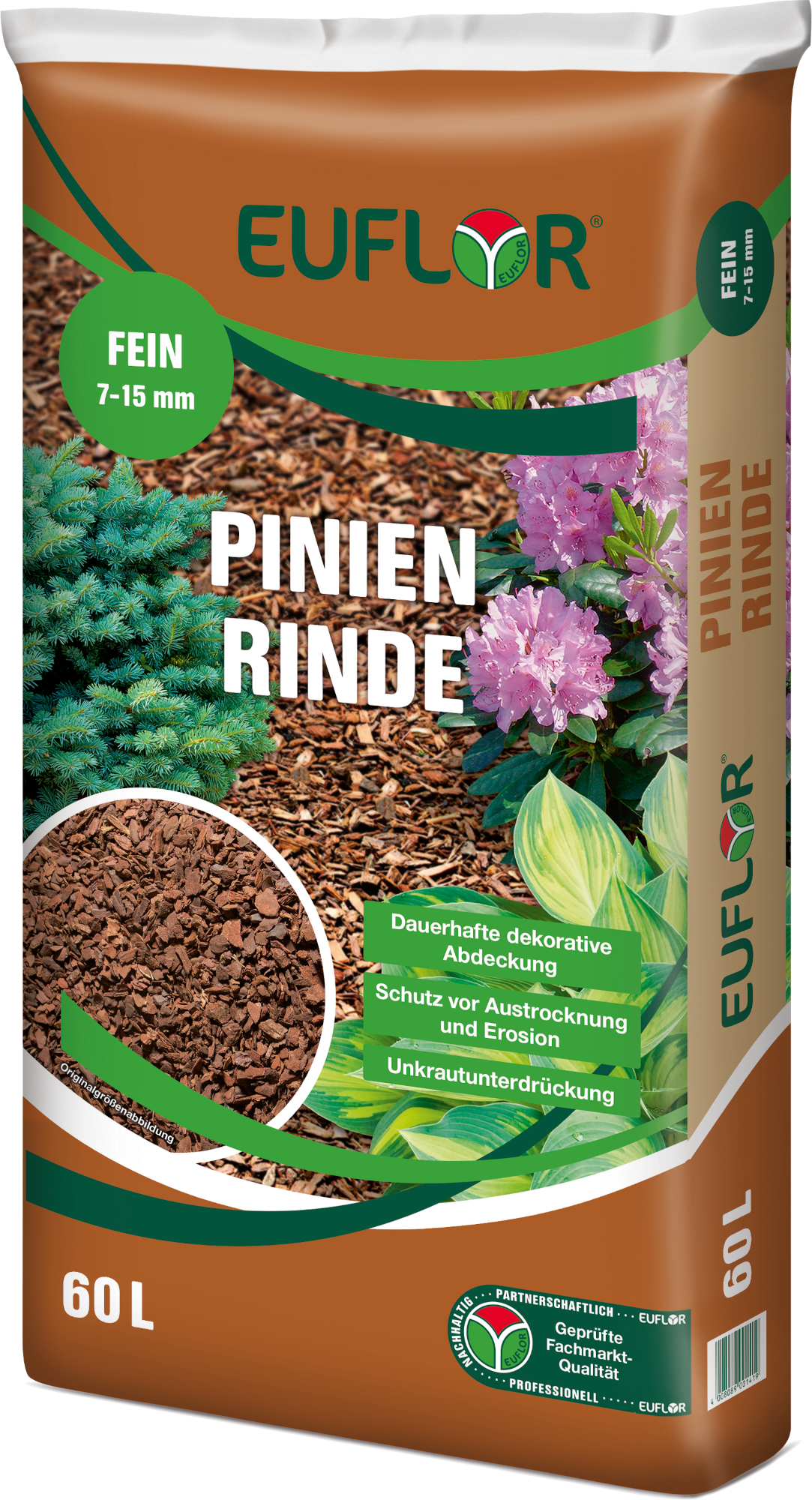 EUFLOR Pinienrinde 60 l Sack, 7-15 mm, fein