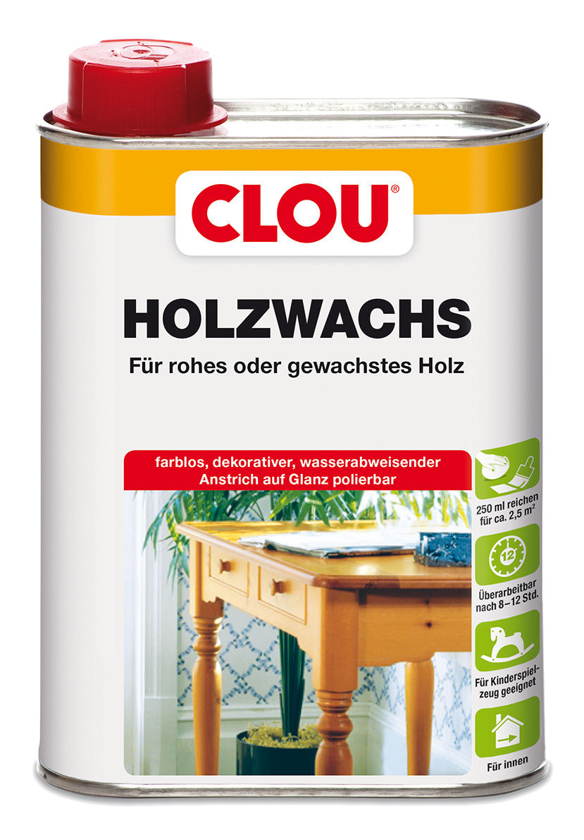 250ml Clou Holzwachs W1 farblos