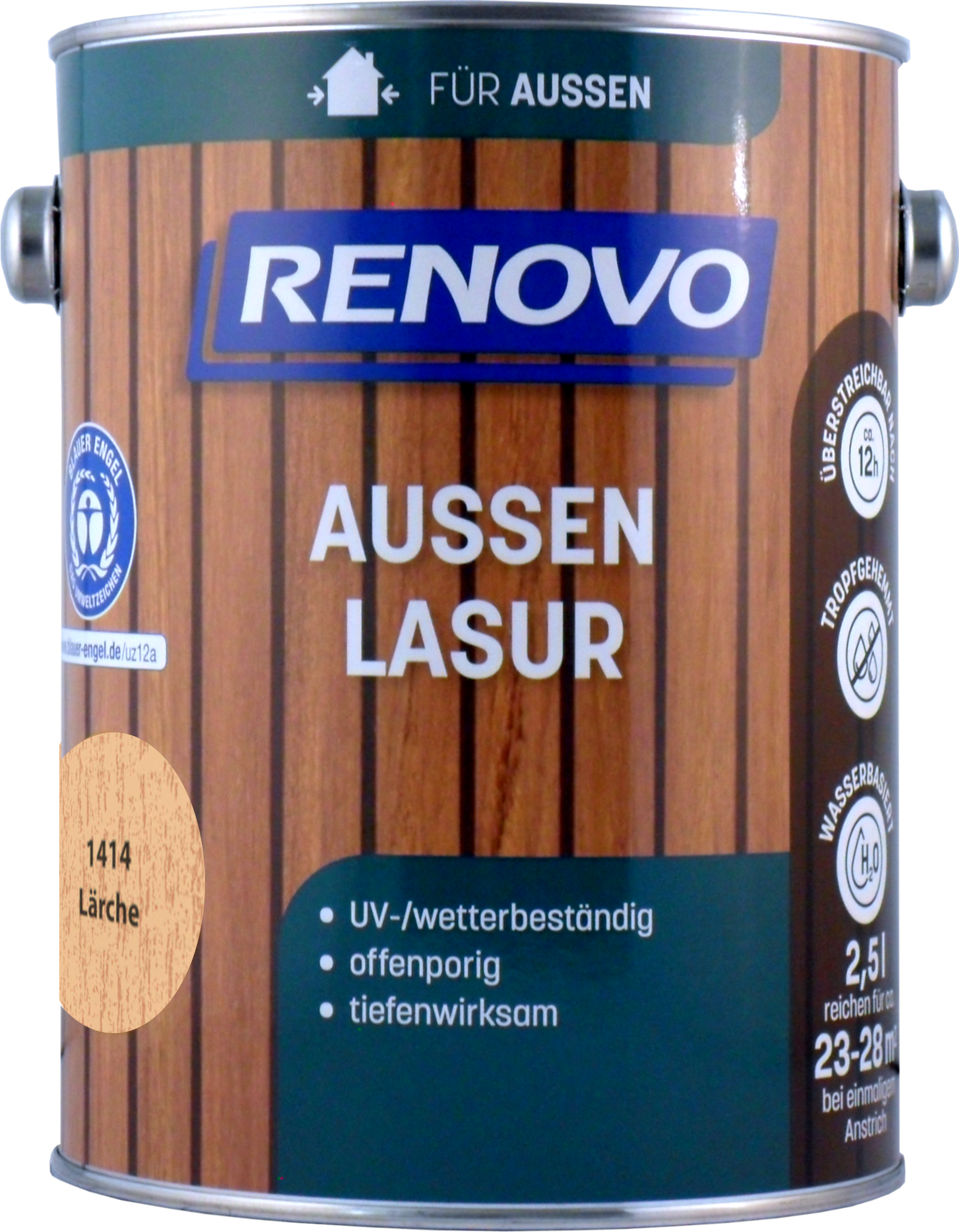 2,5L Renovo Wetterlasur wb. Nr.1414 lärche