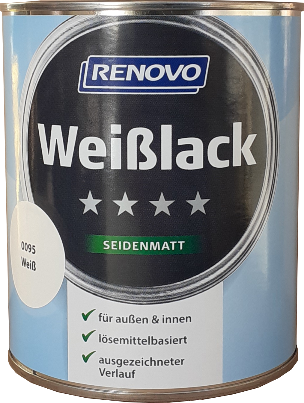 2,5Ltr Renovo Weisslack seidenmatt