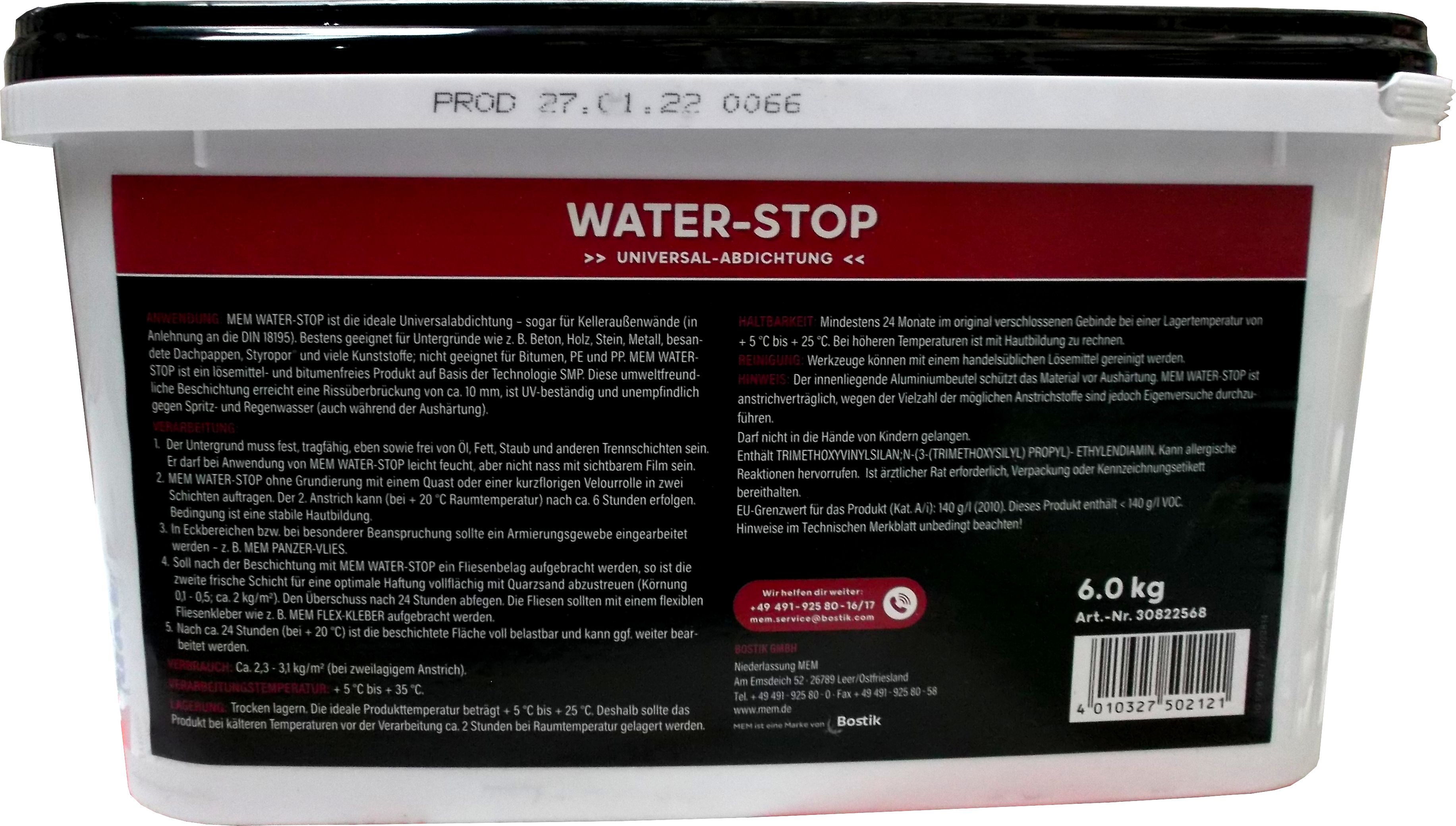 6kg MEM Water Stop Universalabdichtung