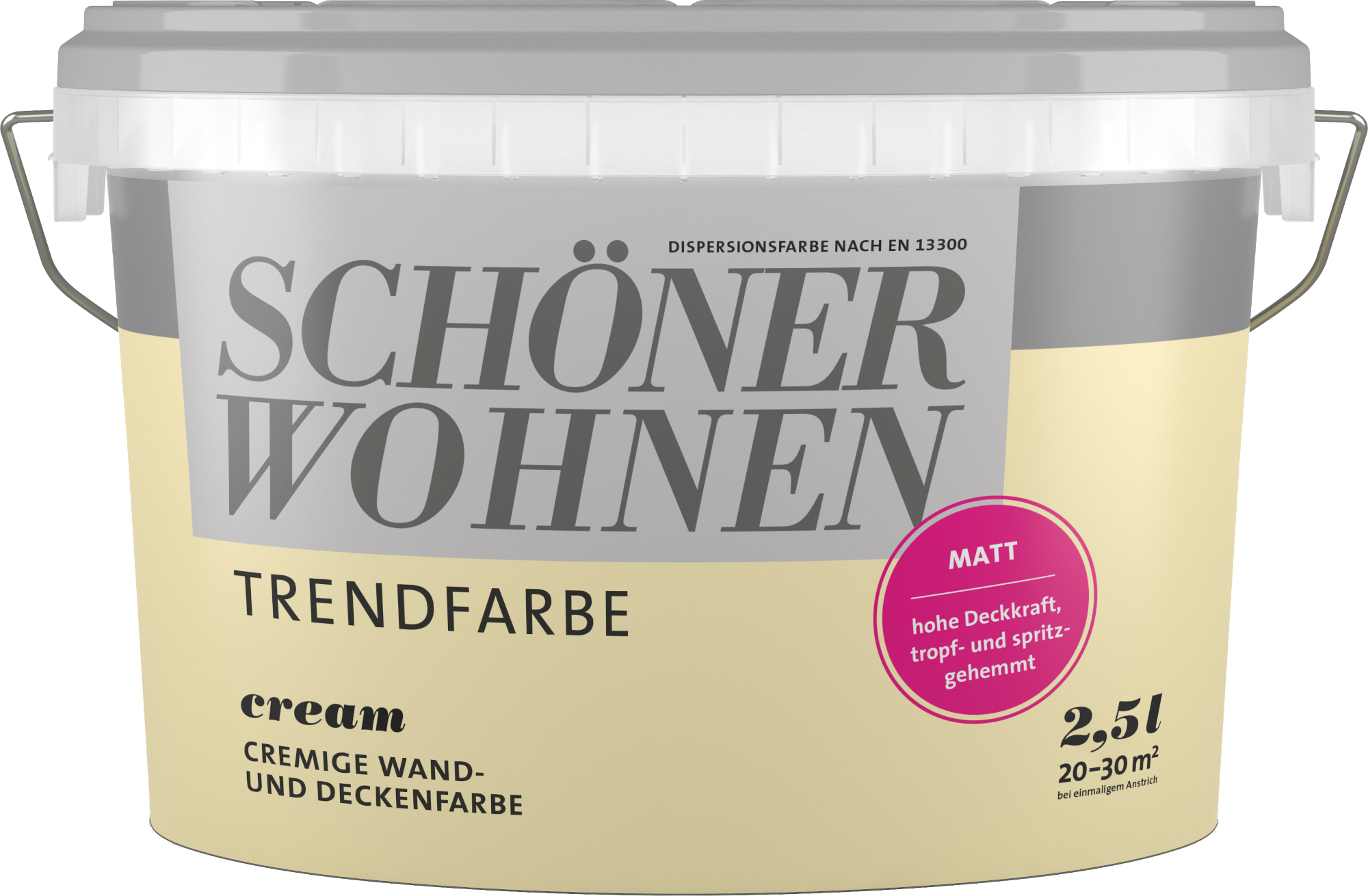2,5L Schöner Wohnen - Trend- Wandfarbe matt Cream