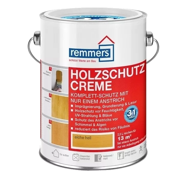 2,5L Remmers Holzschutz Creme Nussbaum