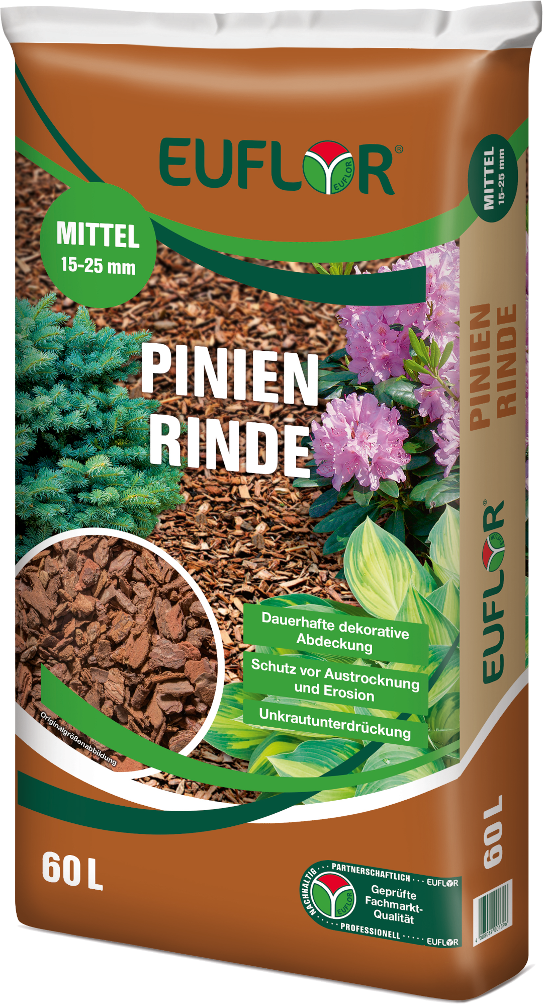EUFLOR Pinienrinde 60 l Sack, 15-25 mm, mittel