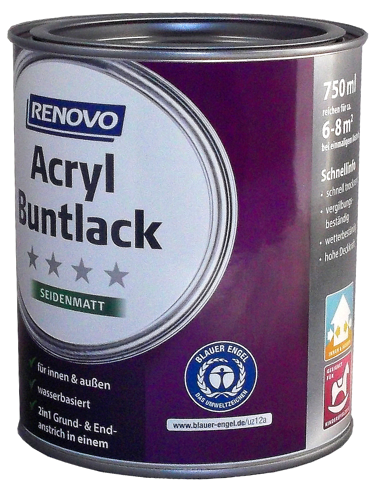 375ml Renovo Acryl Seidenmattlack 6005 moosgrün