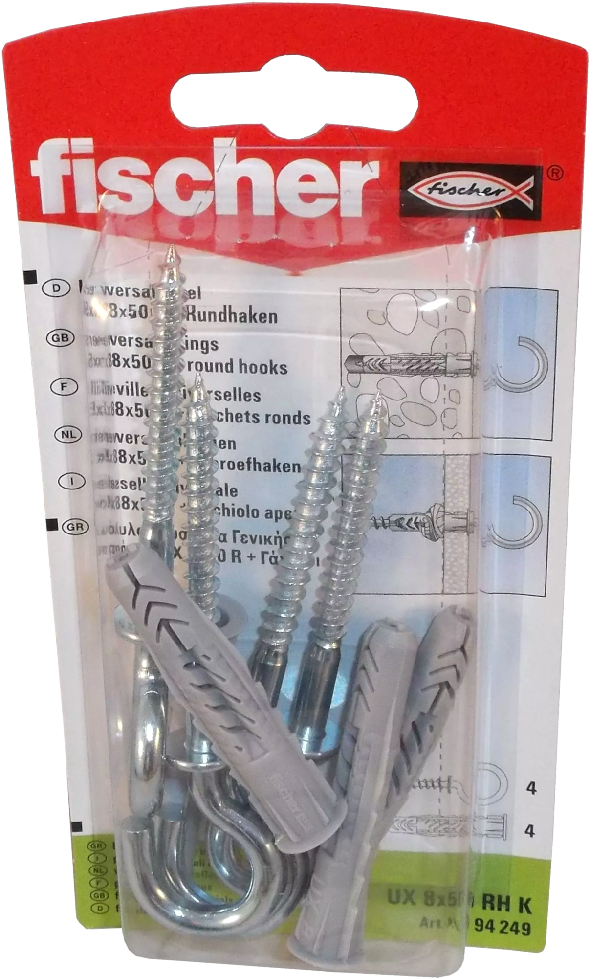 Fischer Universaldübel UX 8 x 50 RH K SB-Karte