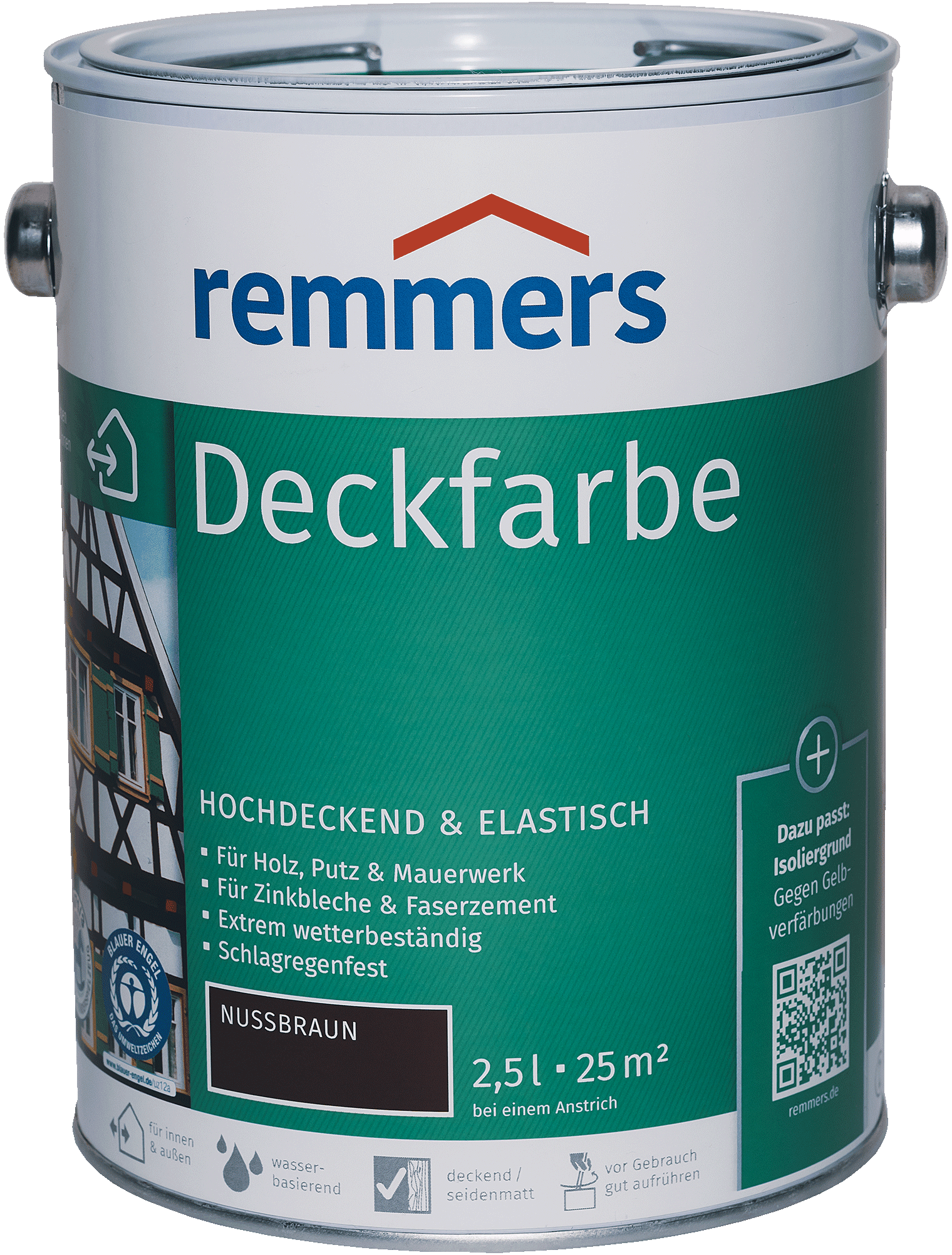 2,5L Remmers Deckfarbe Nussbraun