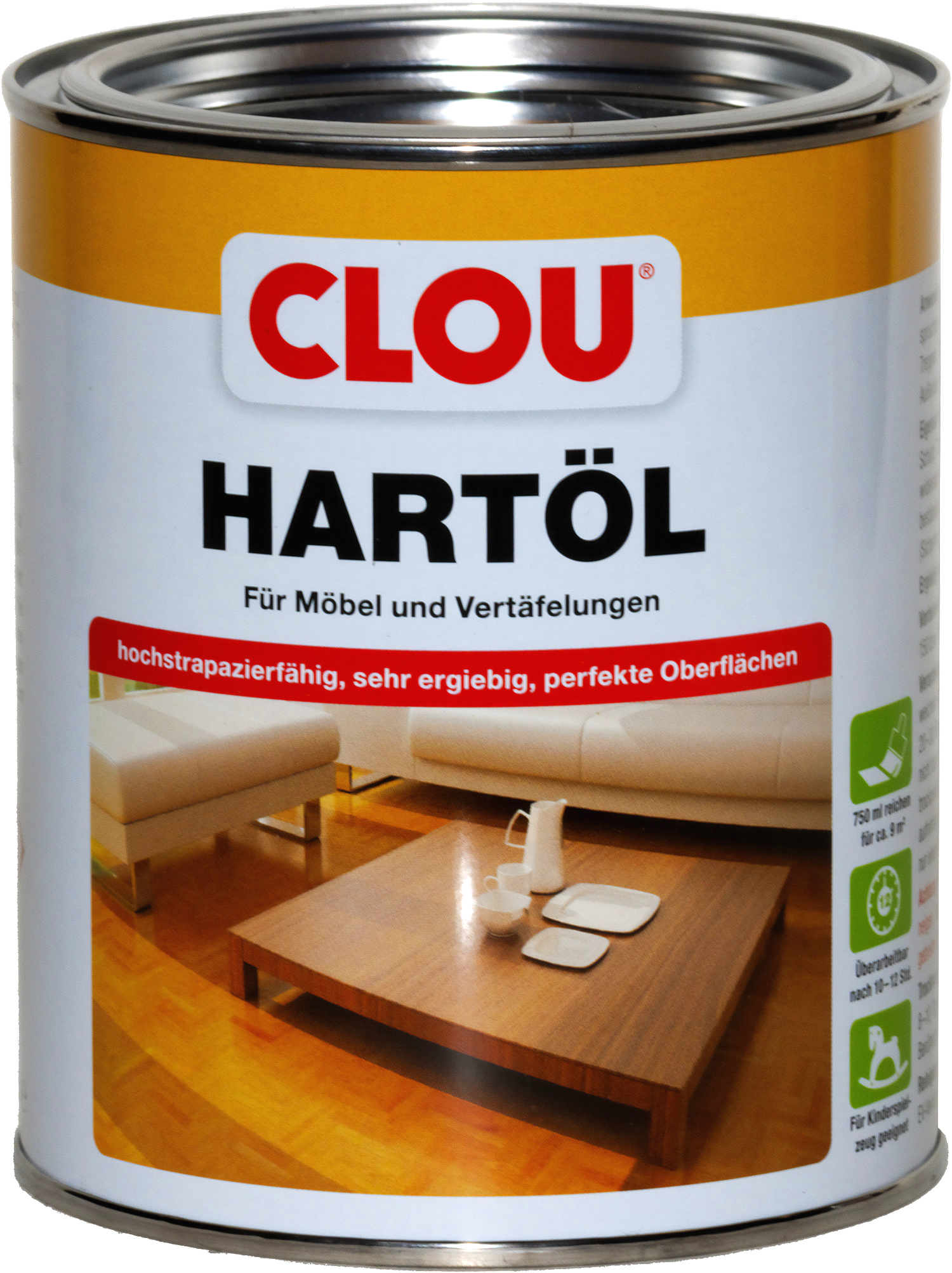 750ml Clou Hartöl rotbraun