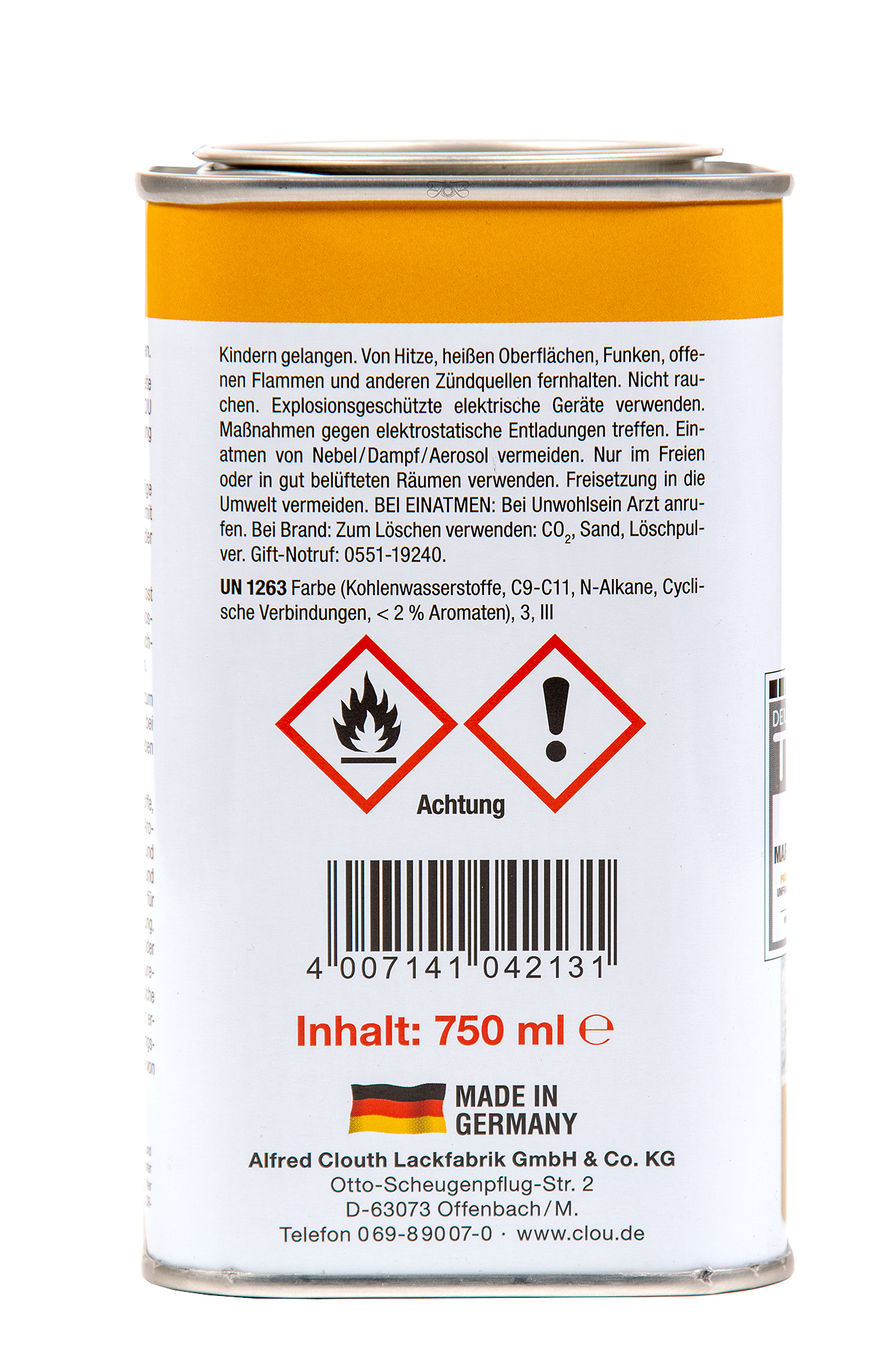 750ml Clou Holzwachs W1 farblos