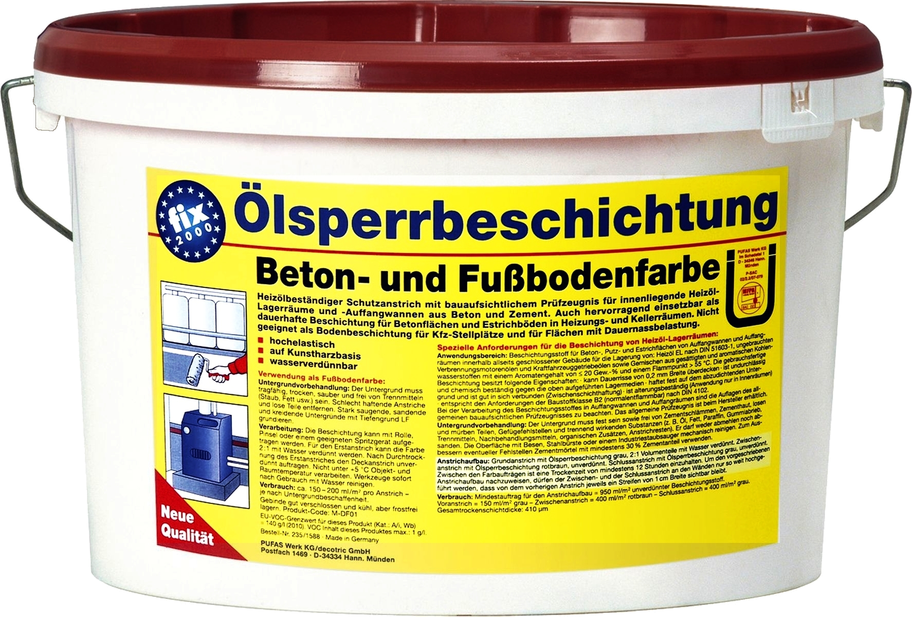 5L Ölsperrbeschichtung fix 2000 rotbraun